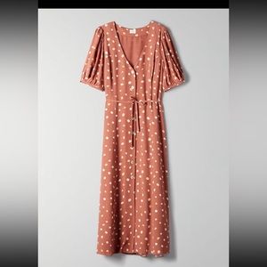 Burnt Orange Midi Dress